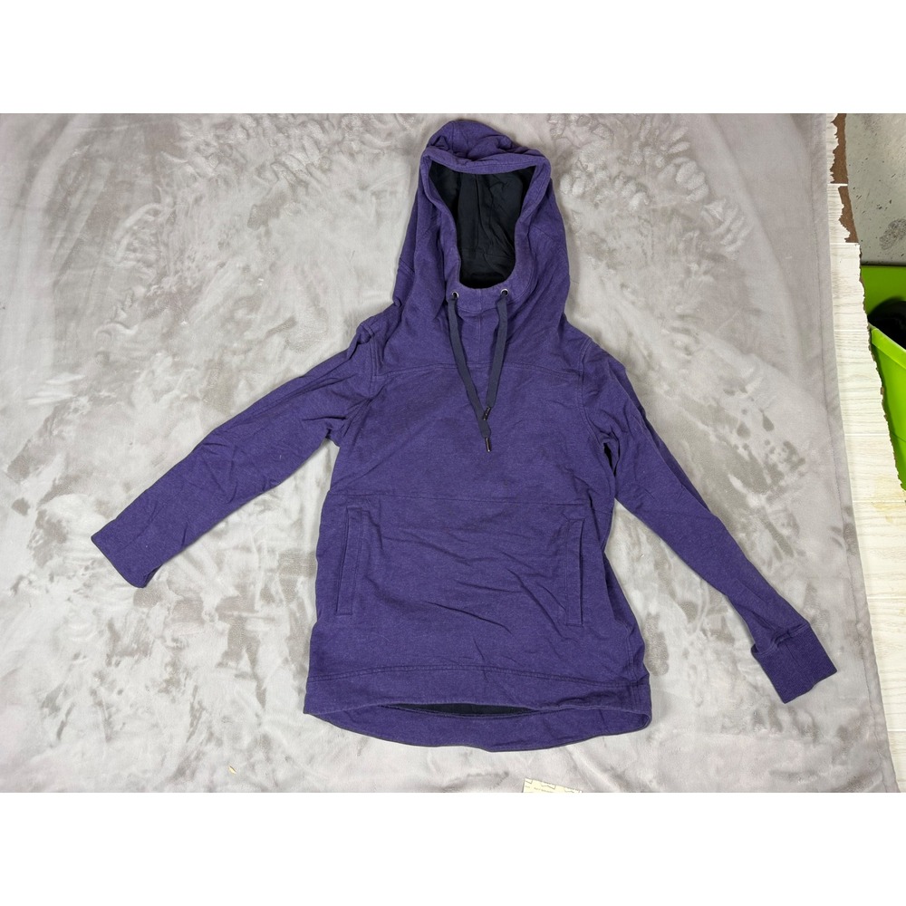 Lululemon Purple Cowl Neck Hoodie Pullover Kangaroo Pocket Size 4